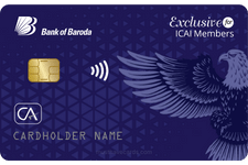 icai bank of baroda exclusive credit card