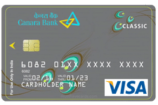 canara bank visa classic master card standard credit card