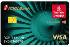 emirates skywards icici bank emeralde credit card