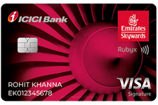emirates skywards icici bank rubyx credit card
