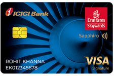 emirates skywards icici bank sapphiro credit card