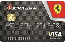 icici bank ferrari signature credit card