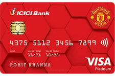 icici bank manchester united platinum credit card