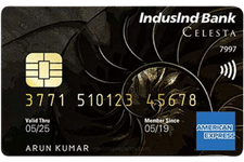 indusind bank celesta credit card