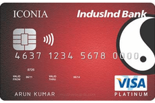 indusind bank iconia visa credit card