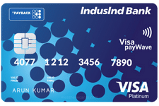 indusind bank payback credit card