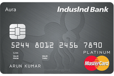 indusind bank platinum aura credit card
