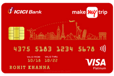 makemytrip icici bank platinum credit card