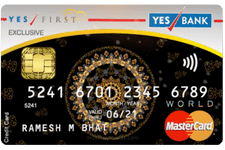 yes bank first exclusive credit card